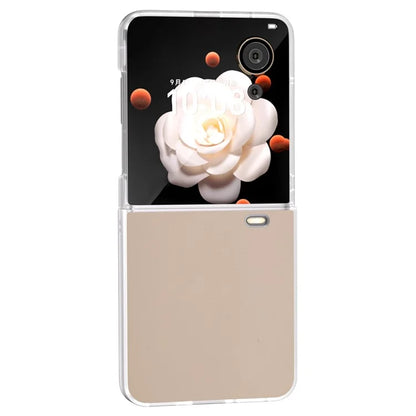 For Honor Magic V Flip 5G Case Clear Matte Edge PU Leather+PC Folding Phone Cover