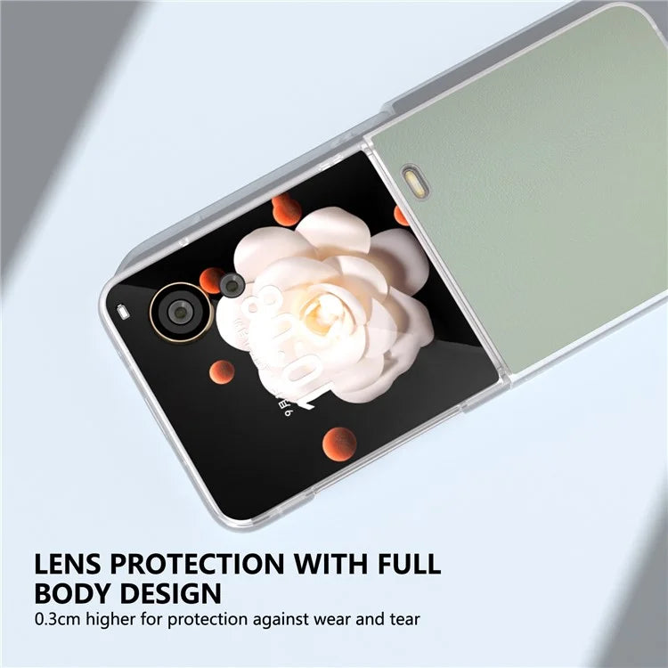 For Honor Magic V Flip 5G Case Clear Matte Edge PU Leather+PC Folding Phone Cover