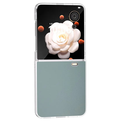 For Honor Magic V Flip 5G Case Clear Matte Edge PU Leather+PC Folding Phone Cover