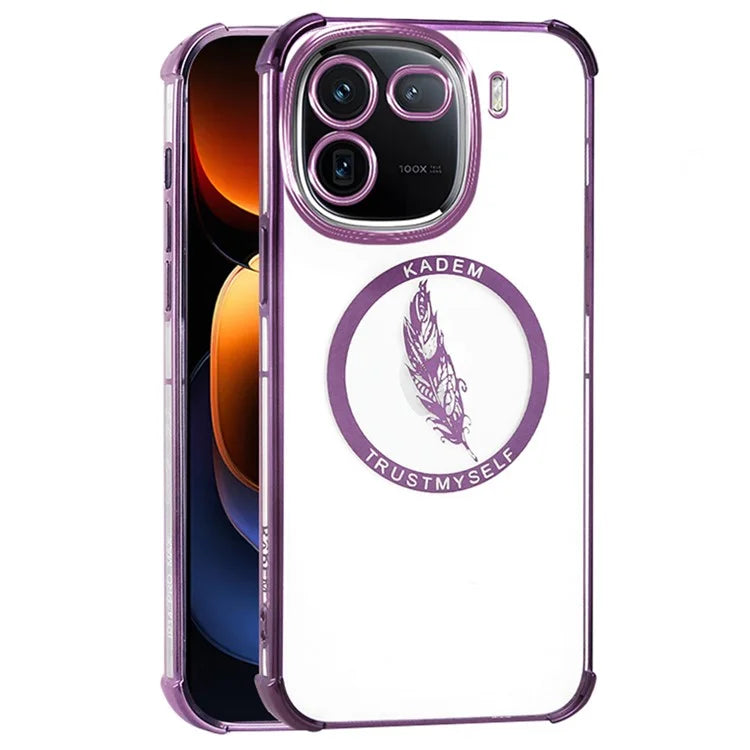 KADEM For vivo iQOO 12 5G TPU Case Four Corners Enhanced Electroplating Phone Cover
