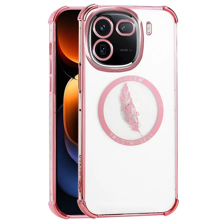 KADEM For vivo iQOO 12 5G TPU Case Four Corners Enhanced Electroplating Phone Cover