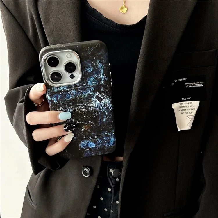 ARU For iPhone 13 Pro Max Magnetic Case Pattern Print PC Phone Cover