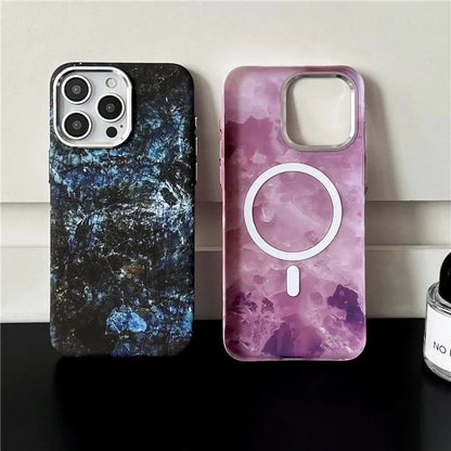 ARU For iPhone 13 Pro Max Magnetic Case Pattern Print PC Phone Cover