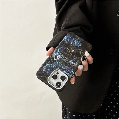 ARU For iPhone 13 Pro Magnetic Case Marble Pattern Shockproof PC Phone Cover