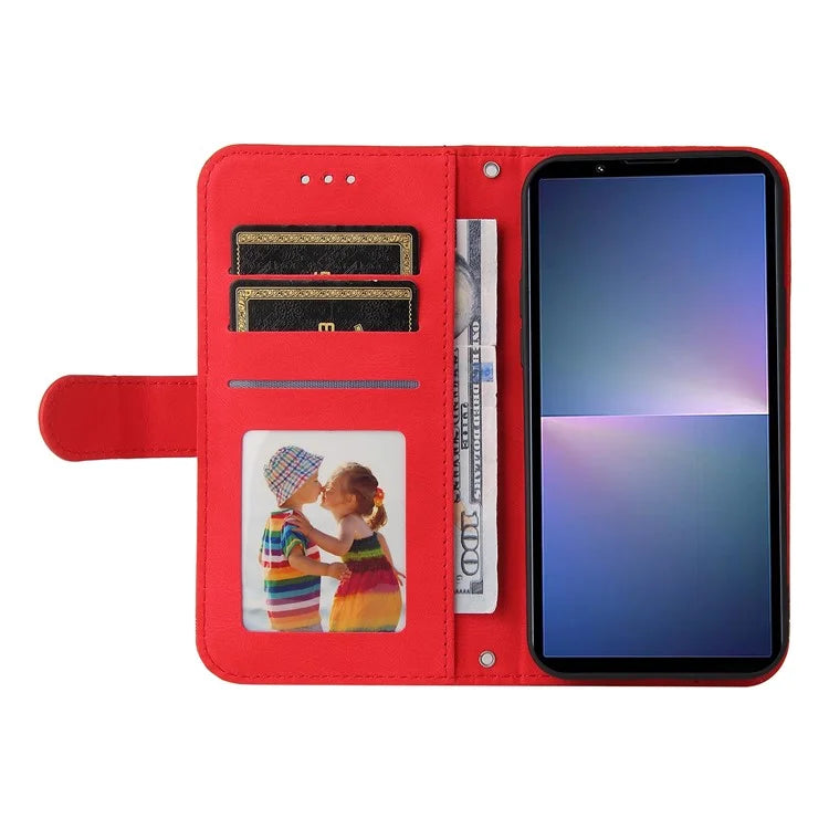 For Sony Xperia 5 V Case PU Leather Phone Cover Tree Hardware Decor