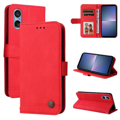 For Sony Xperia 5 V Case PU Leather Phone Cover Tree Hardware Decor
