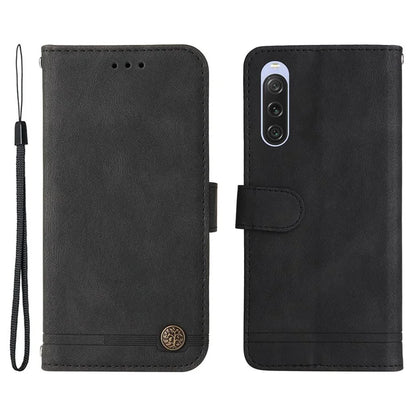 For Sony Xperia 10 V Wallet Case Skin-Touch PU Leather Flip Phone Cover