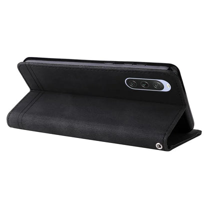 For Sony Xperia 10 V Wallet Case Skin-Touch PU Leather Flip Phone Cover