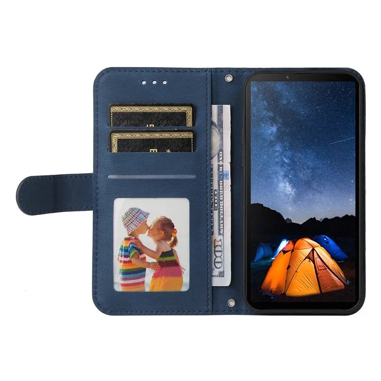 For Sony Xperia 10 V Wallet Case Skin-Touch PU Leather Flip Phone Cover