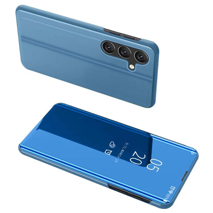 For Samsung Galaxy A55 5G Case Mirror Design Leather Phone Cover Clear View Window Flip Stand