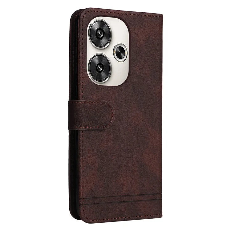 For Xiaomi Redmi Turbo 3 5G / Poco F6 5G Case Skin-Touch PU Leather Wallet Phone Cover