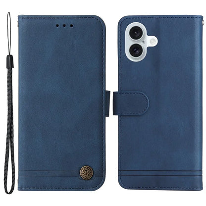 For iPhone 16 Plus Case Wallet Leather Phone Cover with Magnetic Clasp