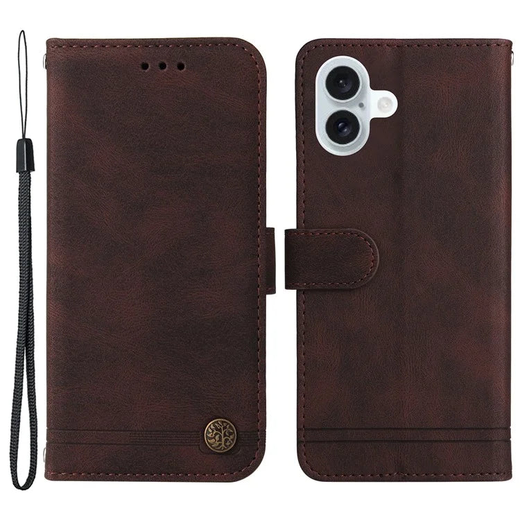 For iPhone 16 Plus Case Wallet Leather Phone Cover with Magnetic Clasp