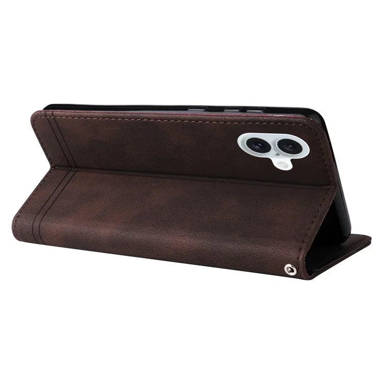 For iPhone 16 Plus Case Wallet Leather Phone Cover with Magnetic Clasp