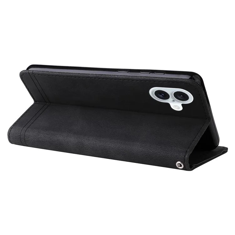 For iPhone 16 Plus Case Wallet Leather Phone Cover with Magnetic Clasp