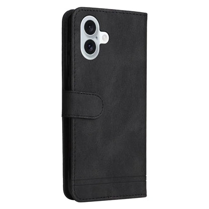 For iPhone 16 Plus Case Wallet Leather Phone Cover with Magnetic Clasp