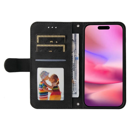 For iPhone 16 Case Wallet Leather Phone Cover Tree Hardware Decor