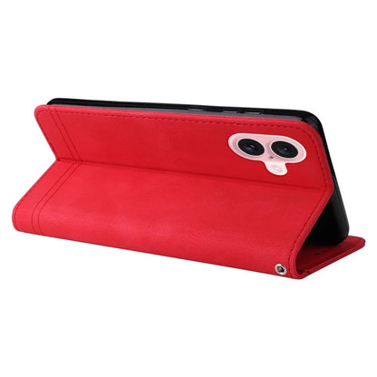 For iPhone 16 Case Wallet Leather Phone Cover Tree Hardware Decor