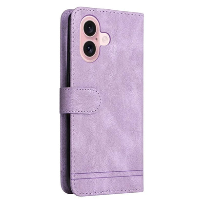 For iPhone 16 Case Wallet Leather Phone Cover Tree Hardware Decor