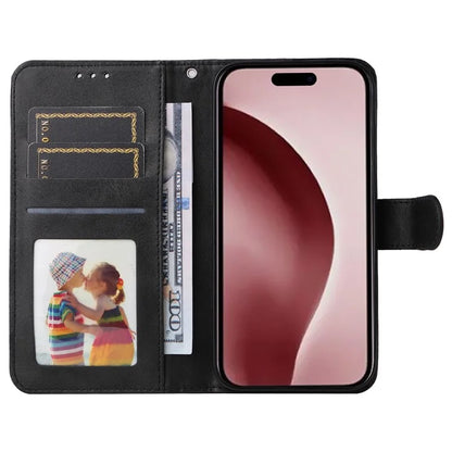 For iPhone 16 Pro Case Card Holder Leather Stand Wallet Phone Cover