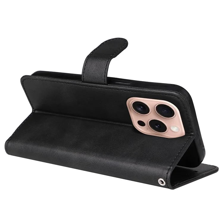 For iPhone 16 Pro Case Card Holder Leather Stand Wallet Phone Cover