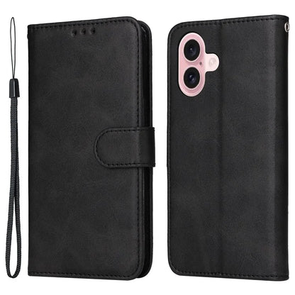 For iPhone 16 Case PU Leather Stand Phone Cover  with 3 Card Slots Wallet