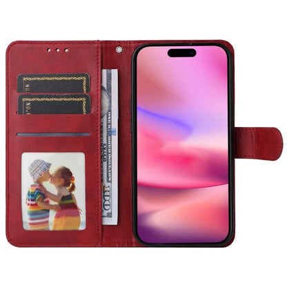 For iPhone 16 Case PU Leather Stand Phone Cover  with 3 Card Slots Wallet