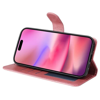 For iPhone 16 Case PU Leather Stand Phone Cover  with 3 Card Slots Wallet