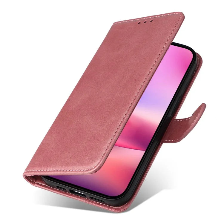 For iPhone 16 Case PU Leather Stand Phone Cover  with 3 Card Slots Wallet