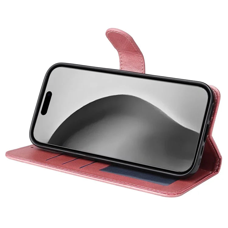 For iPhone 16 Pro Max Stand Case Card Slot Leather Wallet Phone Cover