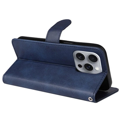 For iPhone 16 Pro Max Stand Case Card Slot Leather Wallet Phone Cover