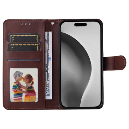 For iPhone 16 Pro Max Stand Case Card Slot Leather Wallet Phone Cover