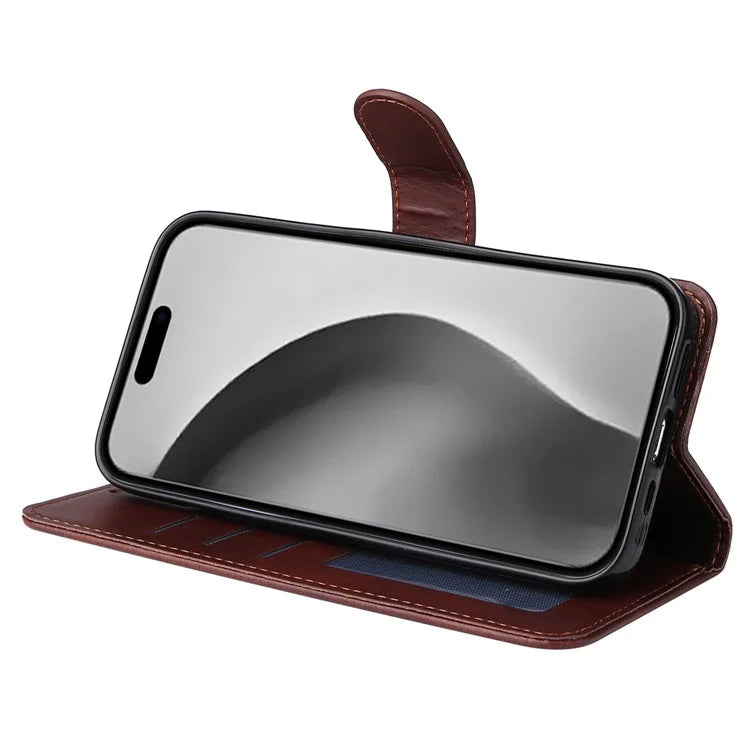 For iPhone 16 Pro Max Stand Case Card Slot Leather Wallet Phone Cover