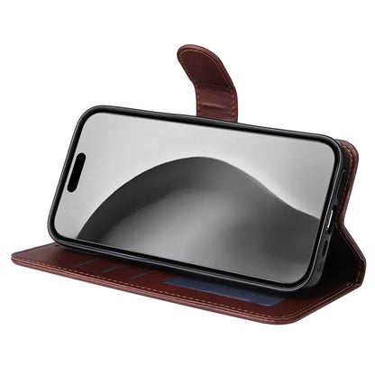 For iPhone 16 Pro Max Stand Case Card Slot Leather Wallet Phone Cover