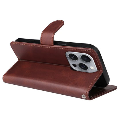 For iPhone 16 Pro Max Stand Case Card Slot Leather Wallet Phone Cover