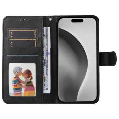 For iPhone 16 Pro Max Stand Case Card Slot Leather Wallet Phone Cover