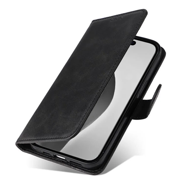 For iPhone 16 Pro Max Stand Case Card Slot Leather Wallet Phone Cover