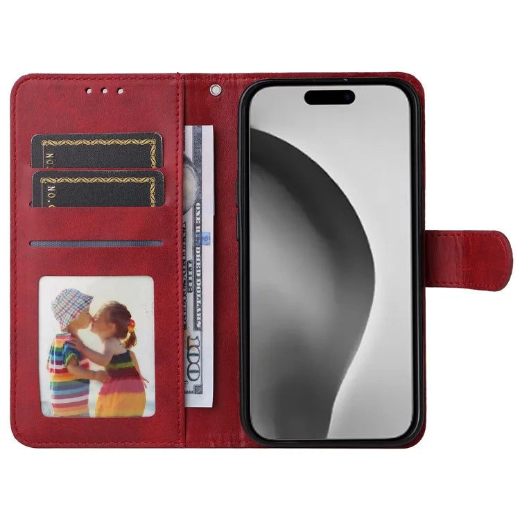 For iPhone 16 Pro Max Stand Case Card Slot Leather Wallet Phone Cover