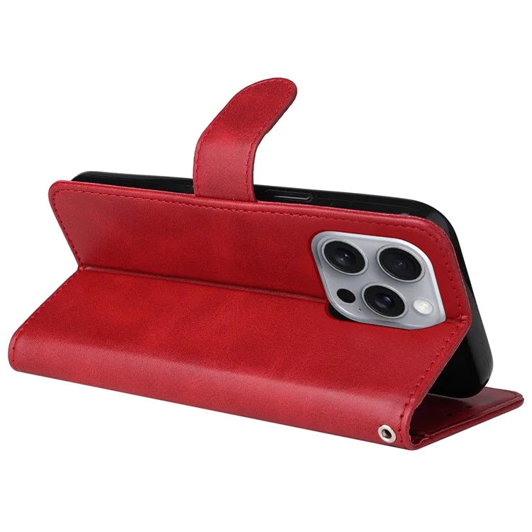 For iPhone 16 Pro Max Stand Case Card Slot Leather Wallet Phone Cover
