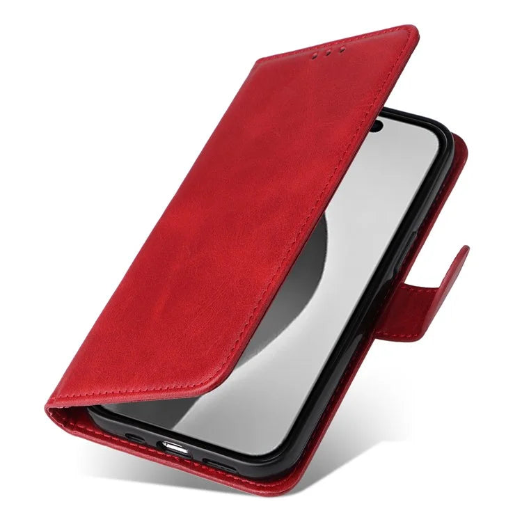 For iPhone 16 Pro Max Stand Case Card Slot Leather Wallet Phone Cover