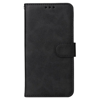 For iPhone 16 Plus Leather Wallet Case Calf Texture Magnetic Clasp Cell Phone Cover