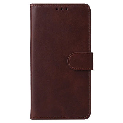 For iPhone 16 Plus Leather Wallet Case Calf Texture Magnetic Clasp Cell Phone Cover