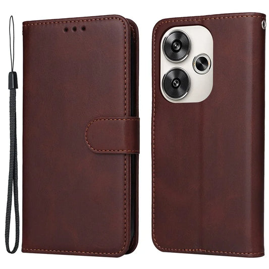 For Xiaomi Redmi Turbo 3 5G / Poco F6 5G Case Calf Texture Leather Wallet Cell Phone Cover