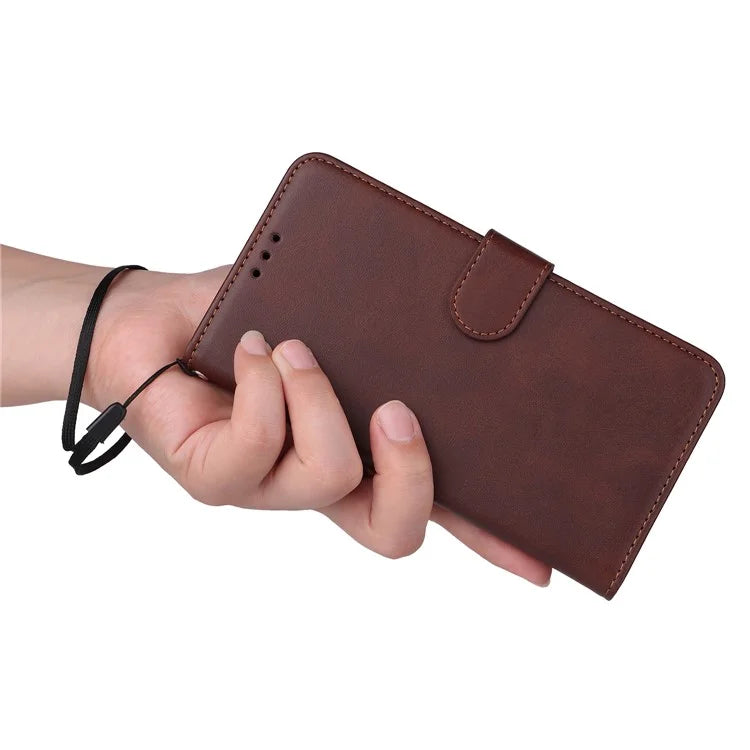 For Xiaomi Redmi Turbo 3 5G / Poco F6 5G Case Calf Texture Leather Wallet Cell Phone Cover
