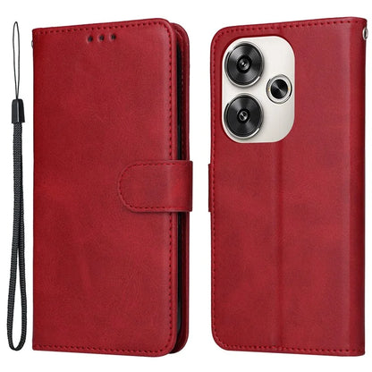 For Xiaomi Redmi Turbo 3 5G / Poco F6 5G Case Calf Texture Leather Wallet Cell Phone Cover