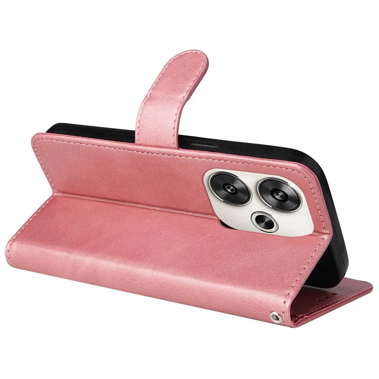 For Xiaomi Redmi Turbo 3 5G / Poco F6 5G Case Calf Texture Leather Wallet Cell Phone Cover