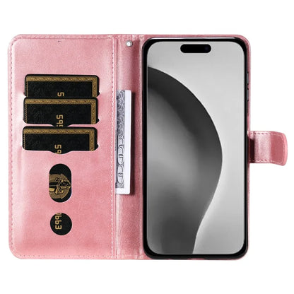 For iPhone 16 Pro Max Case Zipper Pocket Flip Shockproof Leather Phone Cover