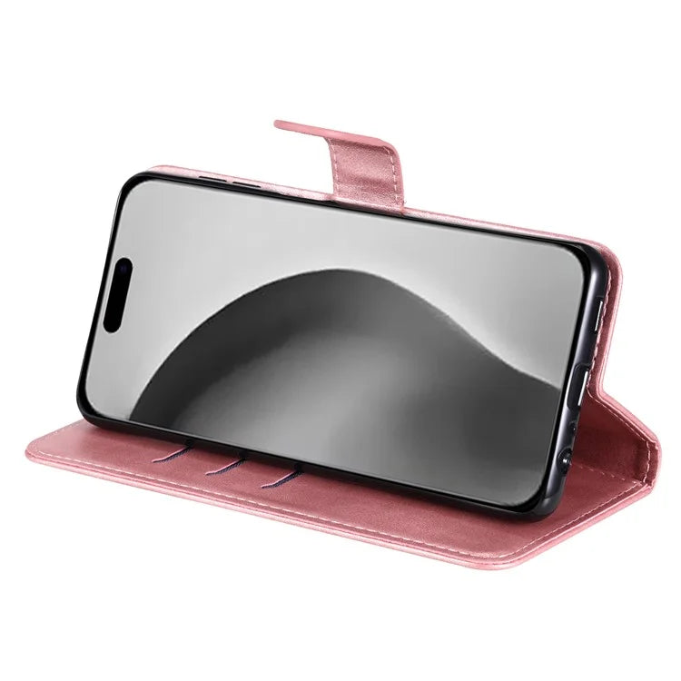 For iPhone 16 Pro Max Case Zipper Pocket Flip Shockproof Leather Phone Cover