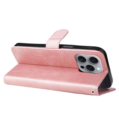 For iPhone 16 Pro Max Case Zipper Pocket Flip Shockproof Leather Phone Cover