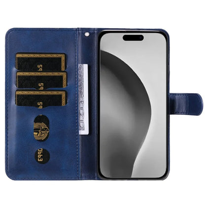 For iPhone 16 Pro Max Case Zipper Pocket Flip Shockproof Leather Phone Cover